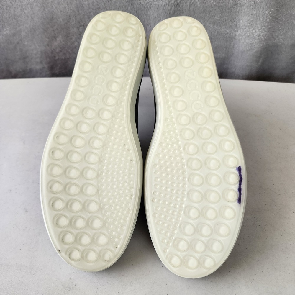 ECCO Slip On Shoes Womens Size 8 Woven Silver Grey Leather Woven Soft 7 EU 39 - Picture 7 of 14